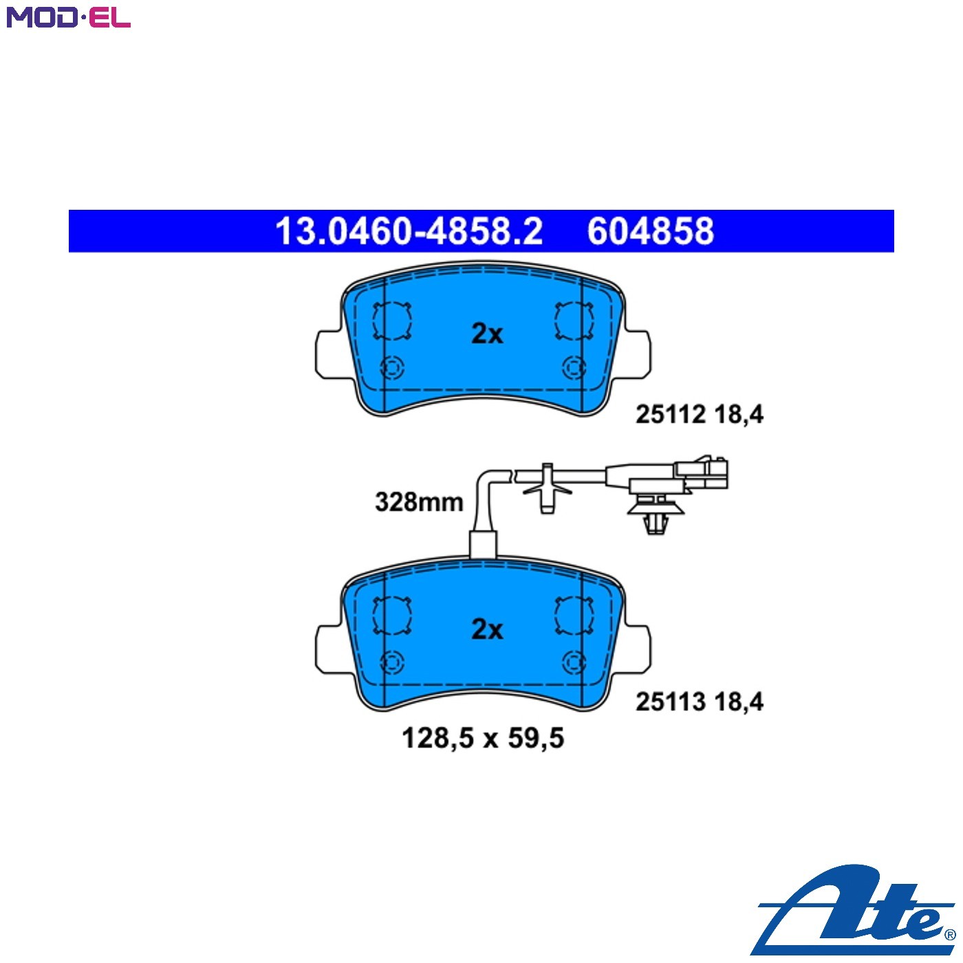 BRAKE PAD SET DISC BRAKE 13.0460-4858.2 FOR RENAULT MASTER/III/Van/Bus  OPEL