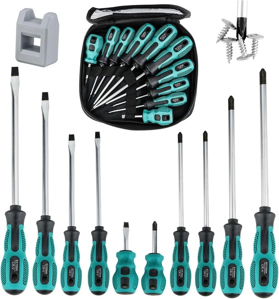 Profi Schraubendreher Set 10Tlg Magnetisch Chrom-Vanadium 5 Schlitz 5-image
