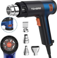 Heat Gun for crafting 1800W, 122  1202  Variable Temperature Control Blue