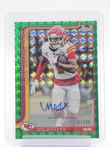 2025 Topps Chrome Xavier Worthy Chrome Autographs (RAW)