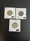 Lot of Three (3) Canadian .800 Silver Quarters - Circulated