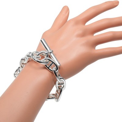 HERMES Chaine d'Ancre TGM 13 links Bracelet Silver925 120.7g Women