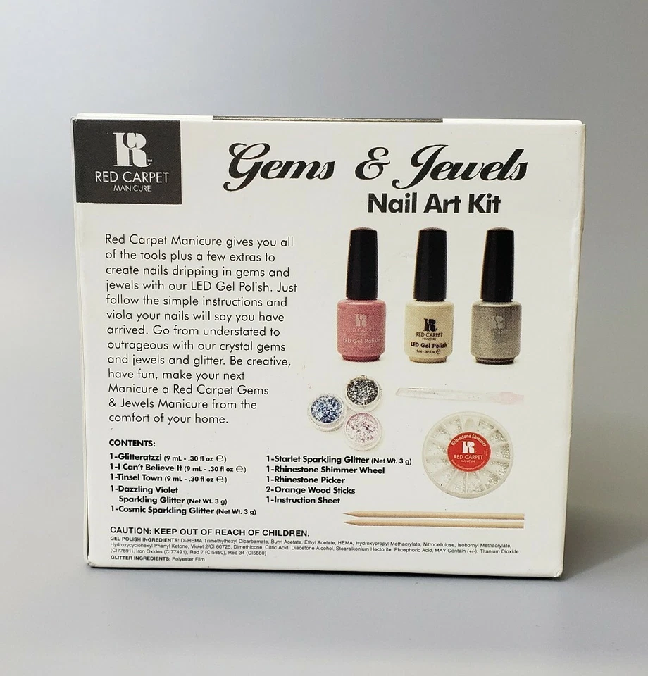 Красный ковер маникюр драгоценные камни и драгоценности нейл-арт картина сделай сам набор - Изображение 3 из 4