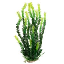 Mayitr 17" Plastic Water Plant for Aquarium Fish Tank Ornament, Rhodo Green