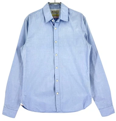 Scotch & Soda Pour Homme Patches Aux Coudes Chemise Boutonnée Rayée Taille S - Photo 1/4