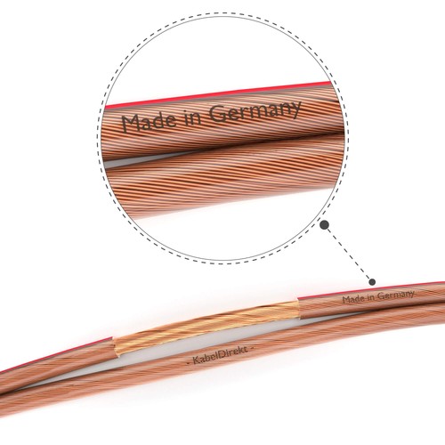 – Pure Copper Stereo Audio Speaker Wire & Cable – Made in - Picture 2 of 4