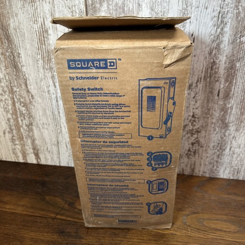 NEW SQUARE D OUTDOOR SAFETY SWITCH H222NRB 60 AMP 240 VAC RAINPROOF - Picture 6 of 17