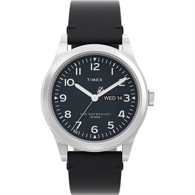 Herrenuhr TIMEX WATERBURY TW2W14700 Leder Schwarz