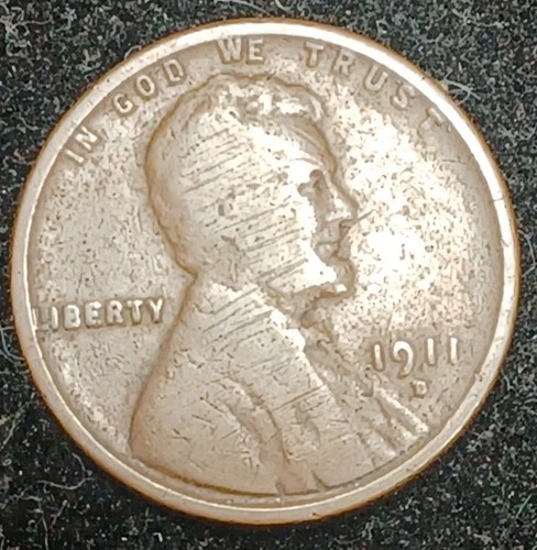 1911-D   Lincoln Cent , KM-132 ,   Good Condition   ( Collect U.S. Cents )