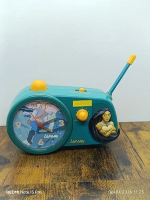 Ancien reveil Pocahontas Disney années 90 Lansay radio - Photo 1/4