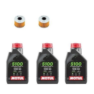 2x Ölfilter für Herkules Adly Hurricane 450 / 500S +4liter Power Synthetik 10W50