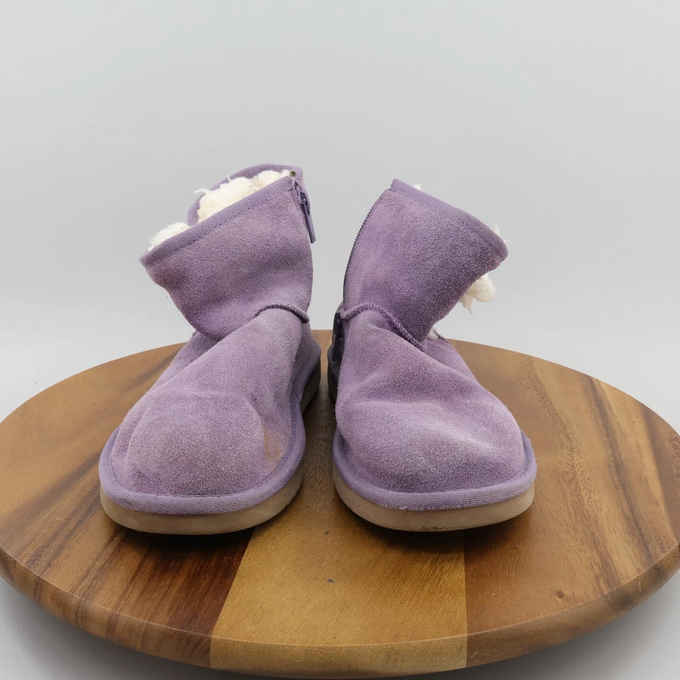 Koolaburra by UGG Little Kids' Victoria Mini Boot Purple/Violet w Ribbon Size 3 - Image 2 of 4