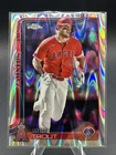 Mike Trout 2025 Topps Chrome #100 Los Angeles Angels Baseball Card