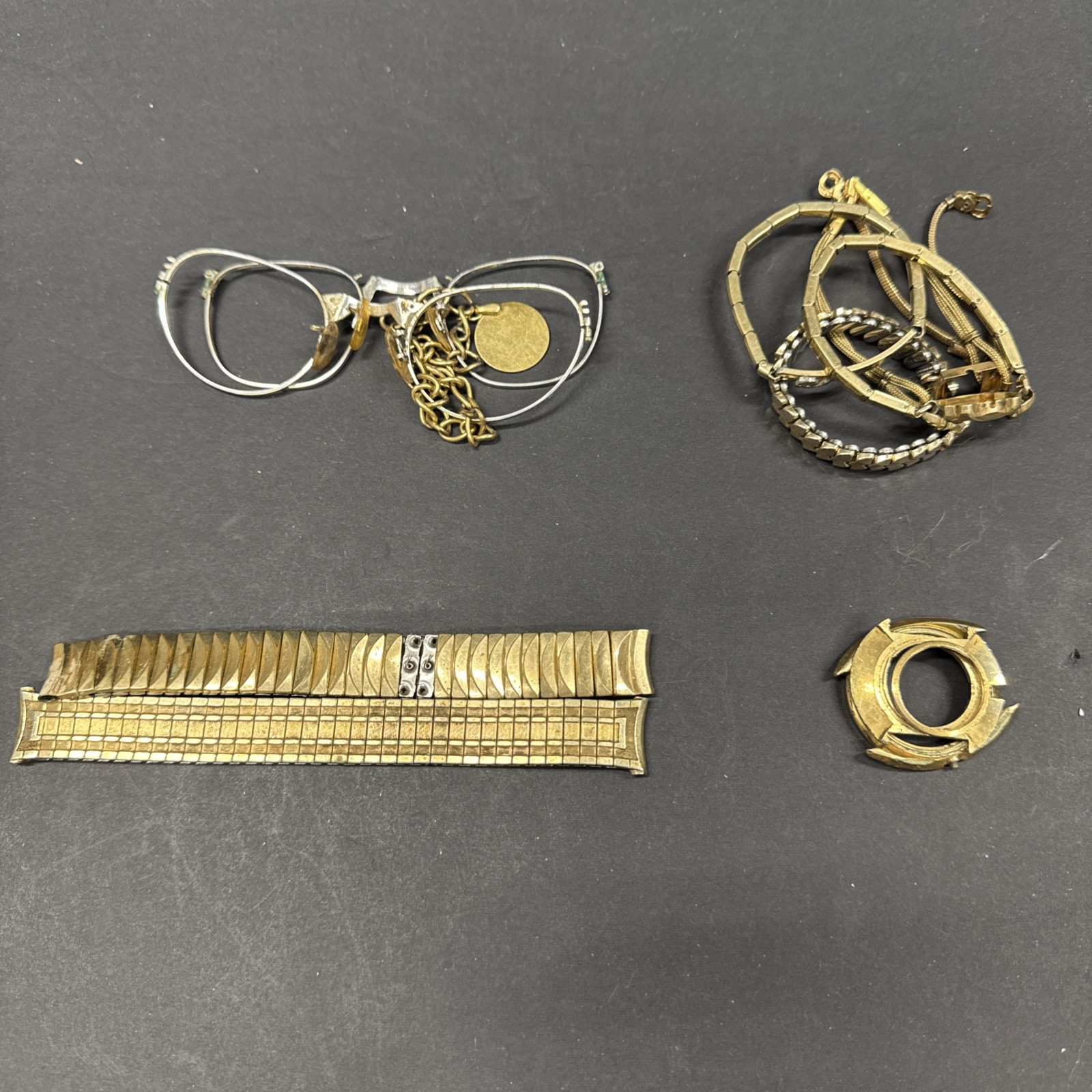 Watch of 1/20 Filled 1/10 Lot 10k Scrap Band Eyeglasses Tops 134.5g Gold 12k - vintagewatches.pk