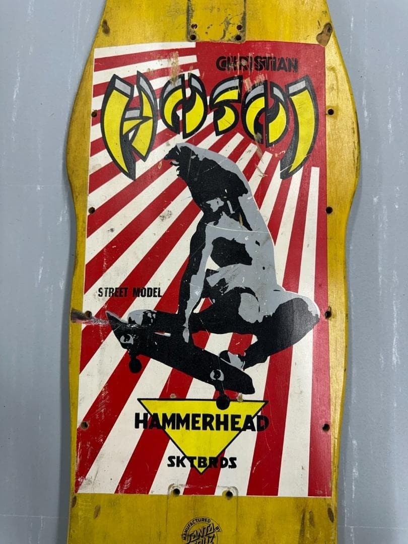 80s–90s Hosoi Hammerhead Santa Cruz Vintage Skateboard Deck