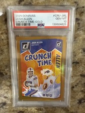 2025 Panini Donruss Gold Crunch Time Josh Allen 4/10. Pop 1