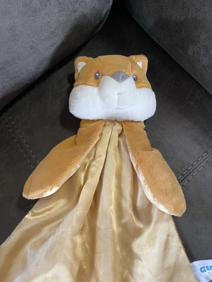 Manta de seguridad delgada de satén Baby Gund zorro rococó Huggybuddy de felpa Lovey Foto 4 de 4