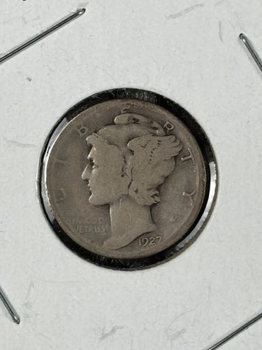 1927-D  Mercury Dime,  About Good, United States 90% 10c