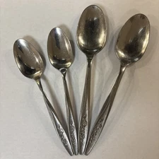 4 Spoons RADIANT ROSE by Superior Stainless Steal Silverware Flatware USA