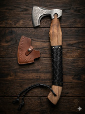HAND FORGED Carbon Steel Hatchet VIKING Axe Battle Ready Throwing Axe, WAQX-9