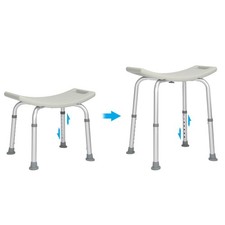 Height Adjustable Shower Chair Bath Stool Anti Slip Seat Elderly Disabled Aid US