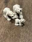 Vintage Fisher Price Animal Families POLAR BEAR FAMILY Figures Set mama dad baby