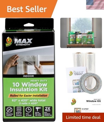 MAX Strength Window Insulation Kit for 10 Windows   Heavy Duty, Easy Install