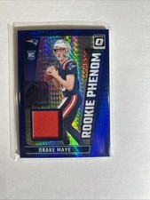 2024 Panini Donruss Optic - Rookie Phenom Drake Maye #RPB-DME Blue Hyper Prizm  