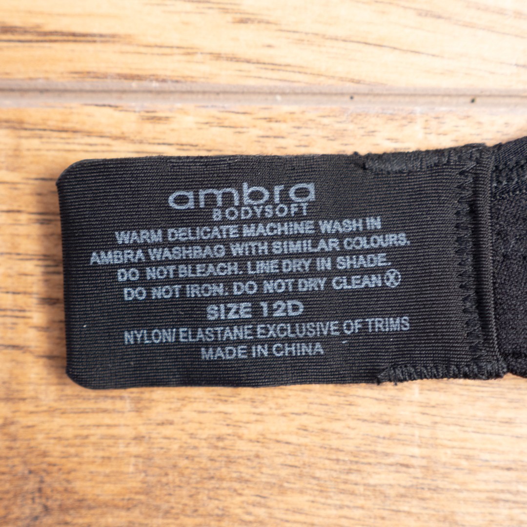 Ambra Black Padded Non Wired 12D Bra New With Tag image 6