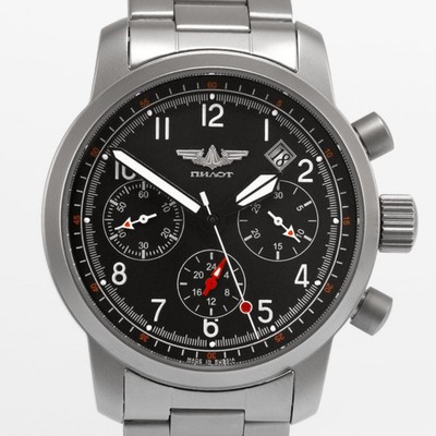 Pilot Sokol Poljot 31681 Cronografo Meccanico Russo Di Aviazione