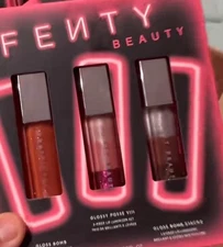 New Fenty Beauty by Rihanna Holiday Glossy Posse VIII 3-Piece Lip Luminizer Set