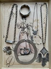 Vintage to Now Silver Tone Mixed Assortment Costume Jewelry Lot Of 11