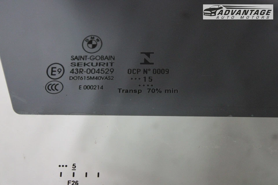 2015-2018 BMW X4 F26 PAINEL DIANTEIRO DIREITO PORTA LATERAL DO PASSAGEIRO JANELA VIDRO FABRICANTE DE EQUIPAMENTO ORIGINAL - Imagem 3 de 4