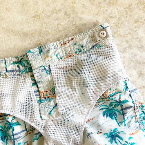 J Crew Crewcuts Boys 8 Swim Trunks Tropical Print Palm Trees Summer Beach - Picture 9 of 10