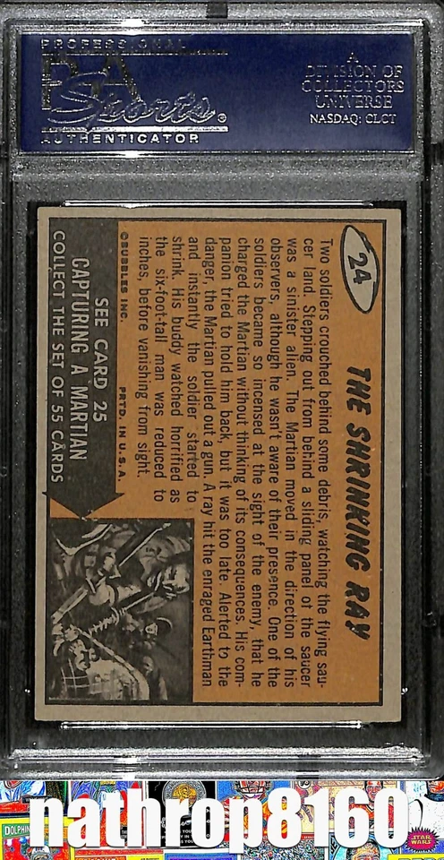 1962 Topps Mars Attacks Trading Card #24 The Shrinking Ray PSA 6 EX-MT 12723 - Image 2 of 4