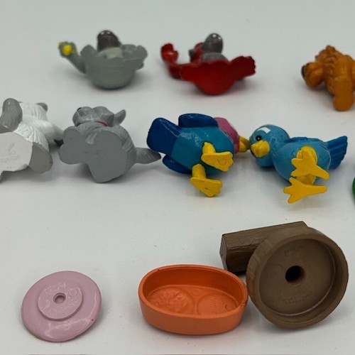 Vtg 90s My Precious Pets Lot Jasman PVC Cat Dog Lion Monkey Birds & Accessories - Picture 12 of 21
