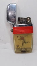 Vintage MCM SCRIPTO VU Lighter Cigars 1960's? Metal & Plastic Bowler Bowling