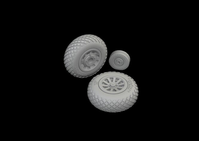 Eduard Accessories 672366 - 1:72 P-51D Wheels Diamond Tread - New