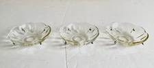 Vintage Clear Glass Bobeche Candle Cup Chandelier Candelabra 4 Connector Pin