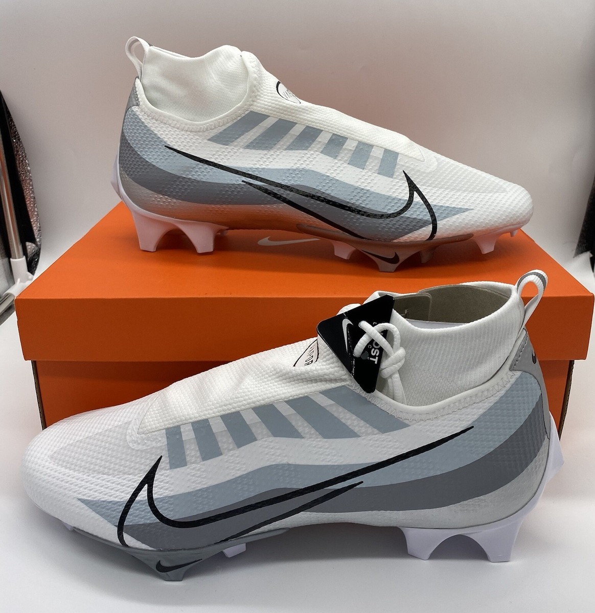 Nike Mens Vapor Edge 360 Pro Football Cleats DQ3670-102 Size 8 Whit Gray Sil Blk Nike Vapor Edge Pro 360  main image 3