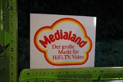 Alter Aufkleber HiFi Video Foto Film MEDIALAND