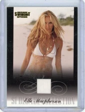 ELLE MacPHERSON 2012 SPORTS ILLUSTRATED SI SWIMSUIT #EM WHITE BIKINI RELIC CARD