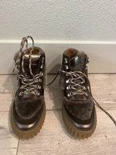 NEW! Voile Blanche Women’s Size EU 38 Eva Hike Sheepskin Lace Up Velour Shoes