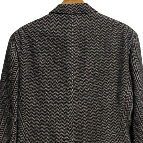 Theory Herringbone Tweed Sport Coat Jacket Men's 42 Wool Blend Two Button Grey - Picture 10 of 16