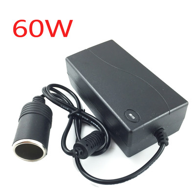 60W Vehicl Power Inverter 110V-240V AC to 12V DC Car Cigarette Lighter  Converter