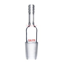 Glass Adapter Cone To Rubber Tube Joint 24/29 Straight Connection Hose Inlet