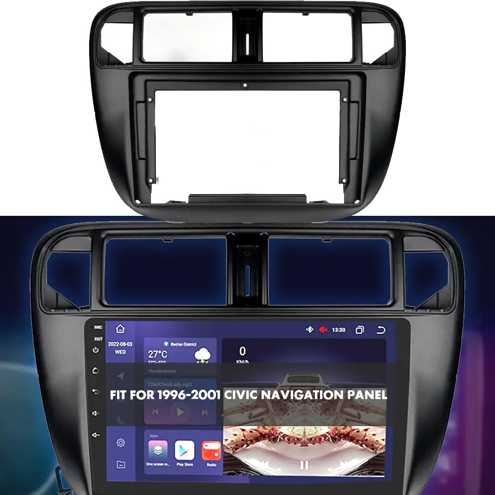 For 1996-2001 Honda Civic Car Fascia Stereo Radio Bezel Panel Frame Trim 9inch