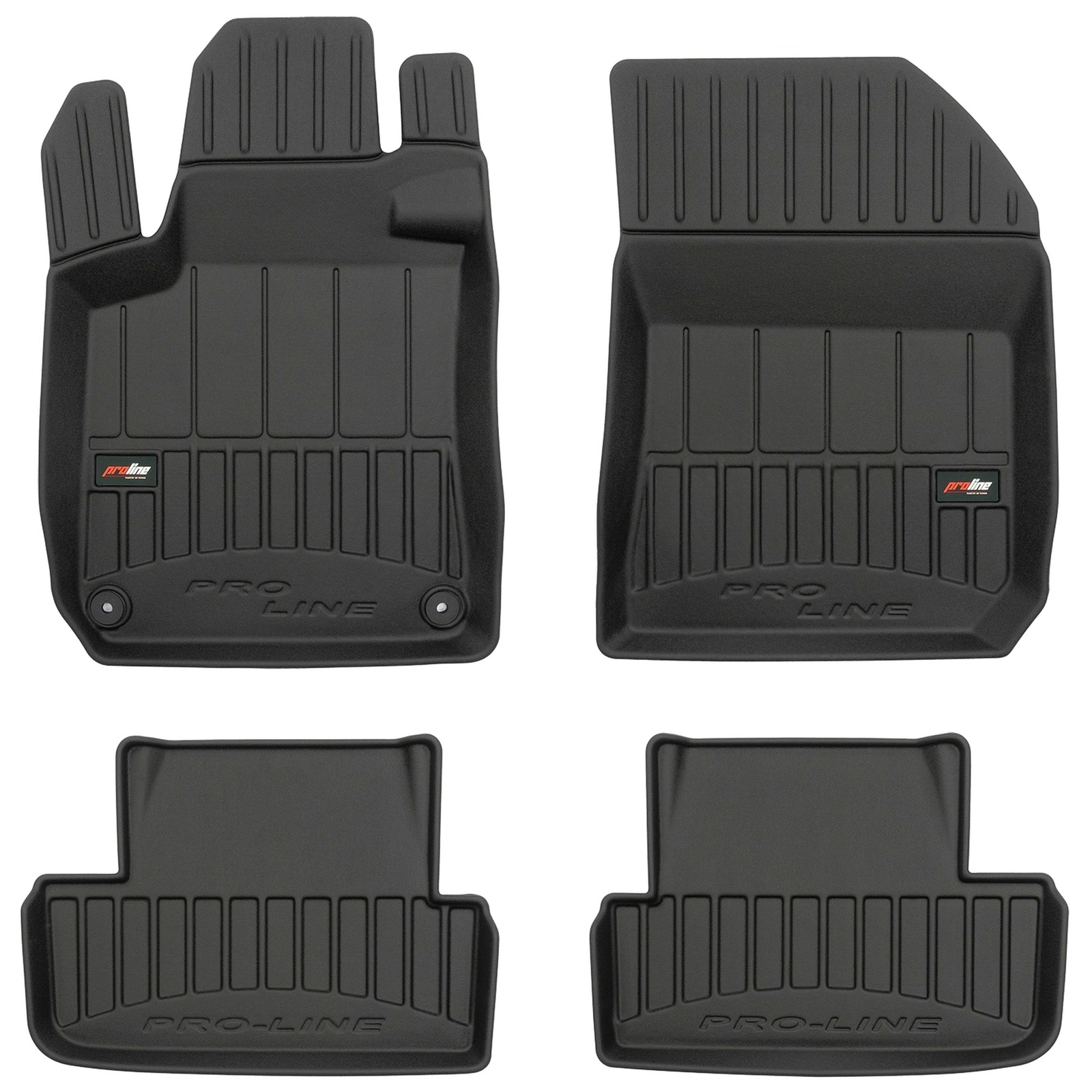Tapis de sol TPE Frogum Pro-Line pour Peugeot 308 II en caoutchouc noir 3D