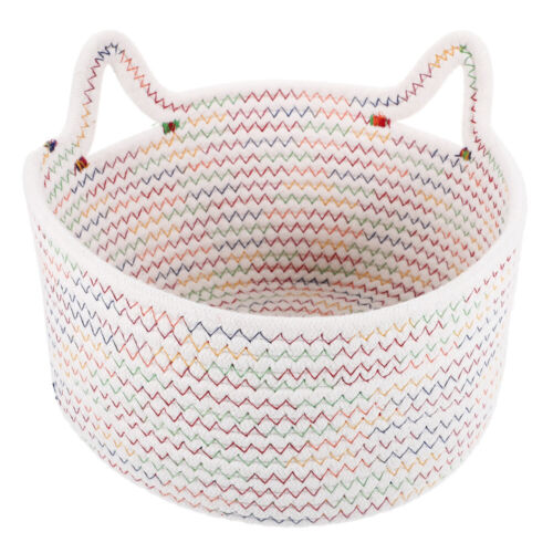  Woven Basket Storage Holder For Home Cotton Rope - Picture 1 of 17