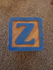 Vintage Wooden Alphabet Block Letter Z Crafts